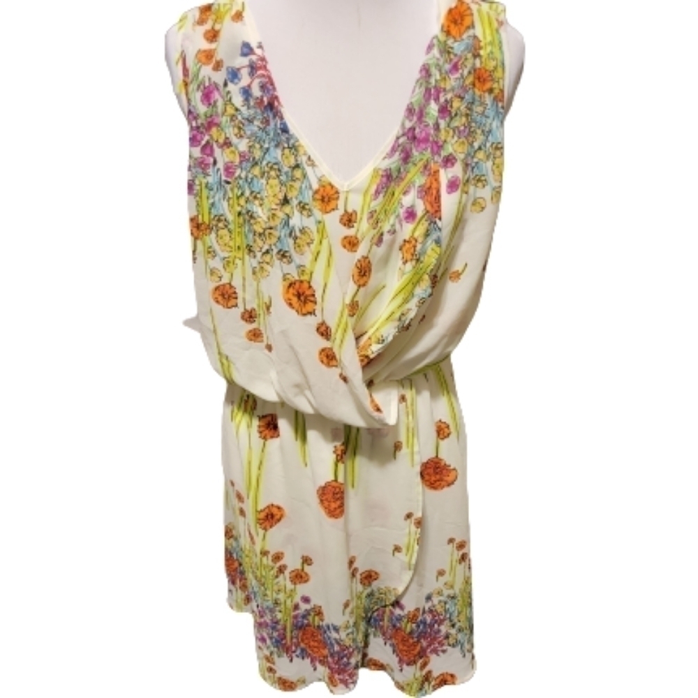 Le Lis, Size Medium, Cream/ Floral Dress